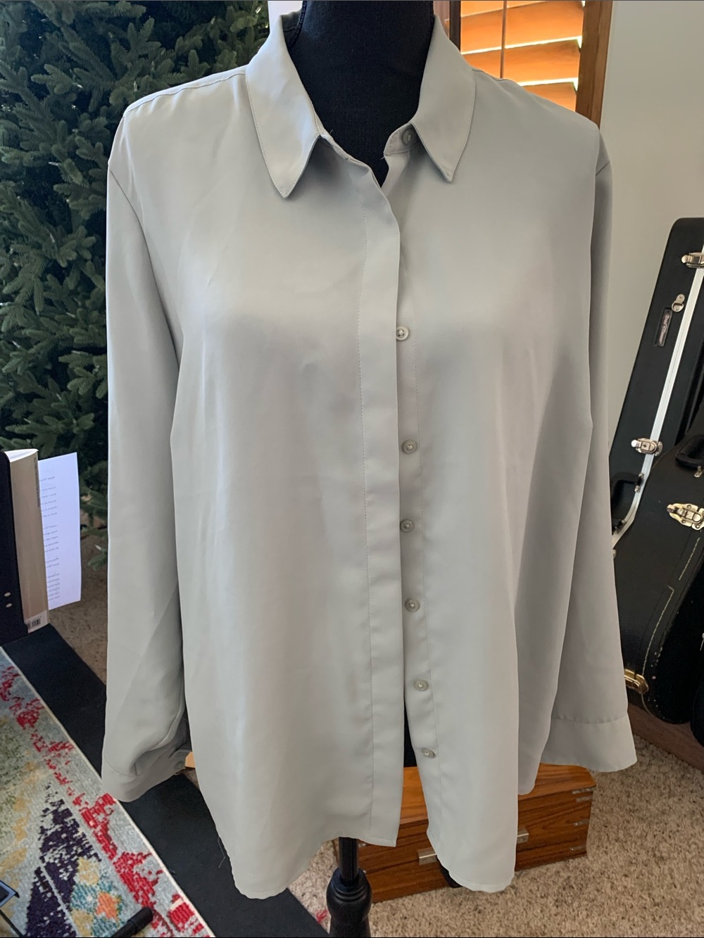 Express Portofino Shirt in Pale Sage Women’s XL